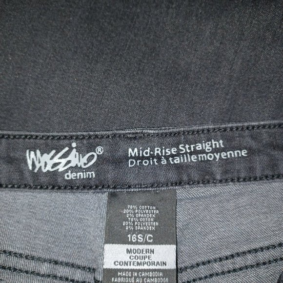 MOSSINO MID RISE STRAIGHT LEG DENIM JEANS - Picture 11 of 11